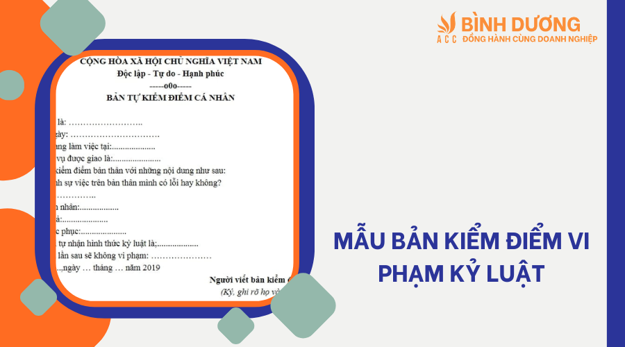 Mẫu bản kiểm điểm vi phạm kỷ luật mới nhất hiện nay