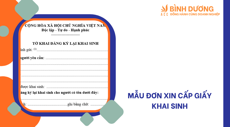 Mẫu đơn xin cấp giấy khai sinh