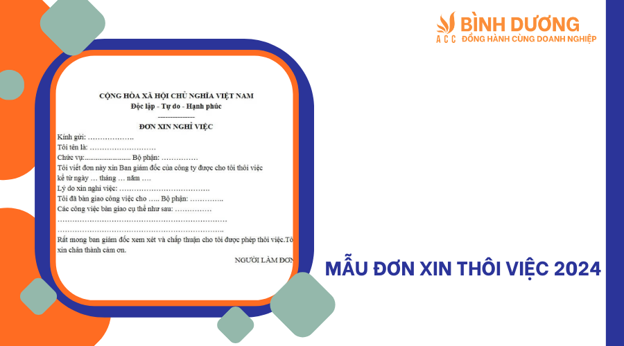 Mẫu đơn xin thôi việc 2024