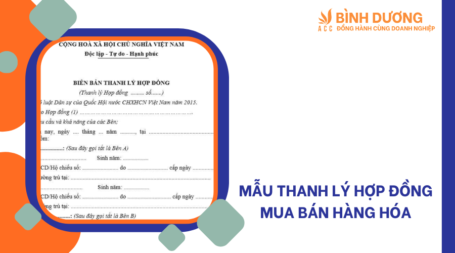 Mẫu thanh lý hợp đồng mua bán hàng hóa
