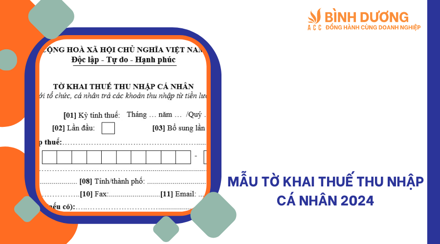 Mẫu tờ khai thuế thu nhập cá nhân 2024