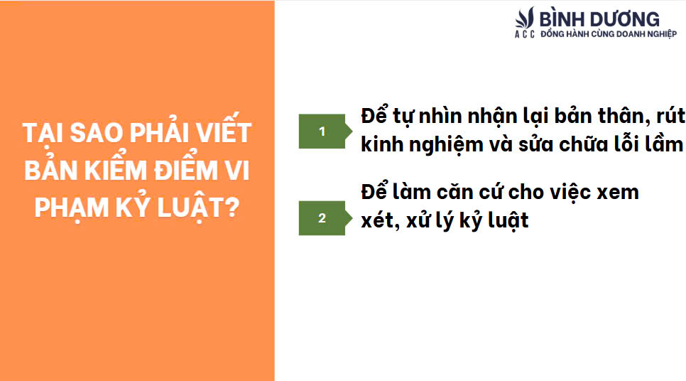 Tại sao phải viết bản kiểm điểm vi phạm kỷ luật?