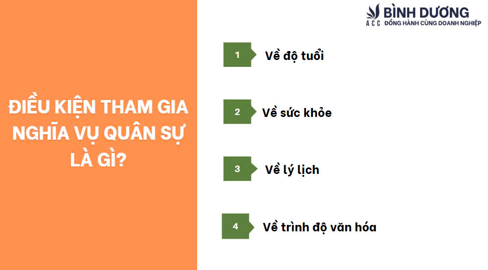 Điều kiện tham gia nghĩa vụ quân sự là gì?