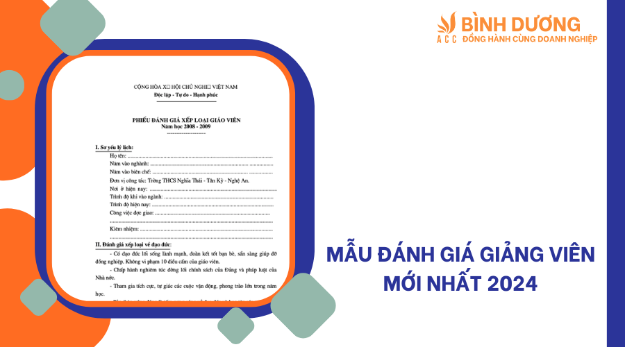 Mẫu đánh giá giảng viên mới nhất 2024
