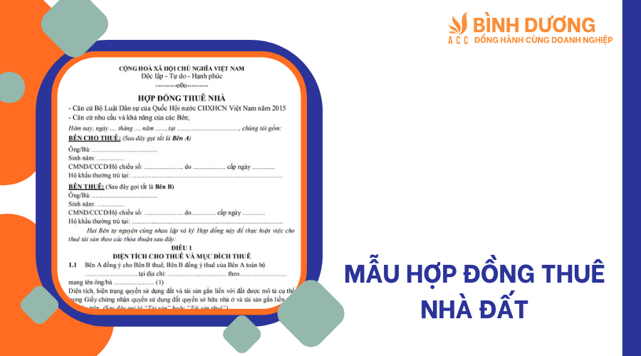Mẫu hợp đồng thuê nhà đất