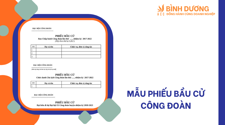 Mẫu phiếu bầu cử công đoàn