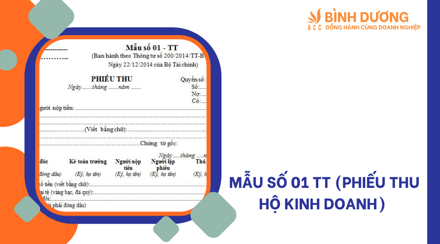 Mẫu số 01 TT (Phiếu thu hộ kinh doanh)