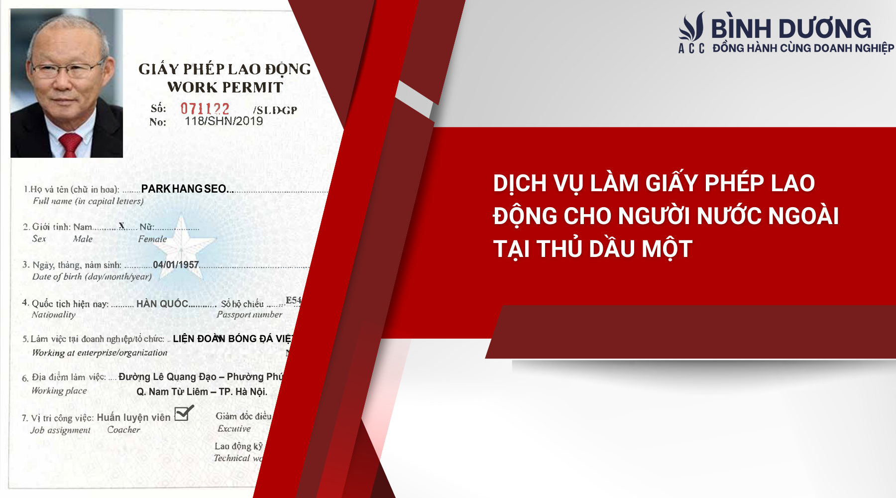 Dịch vụ làm giấy phép lao động cho người nước ngoài tại Thủ Dầu Một