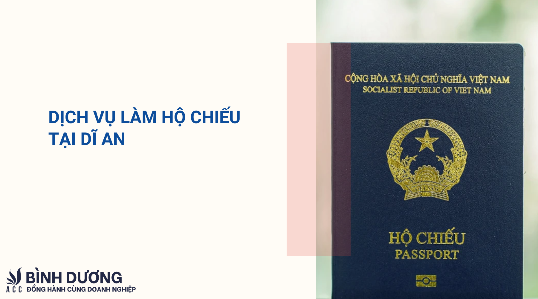 Dịch vụ làm hộ chiếu tại Dĩ An