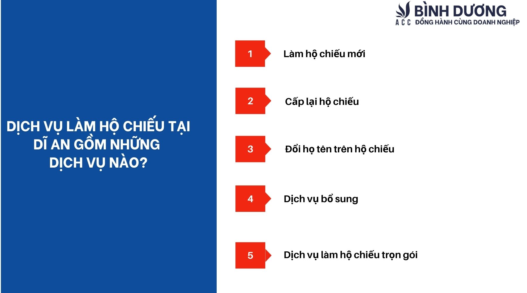 Dịch vụ làm hộ chiếu tại Dĩ An
