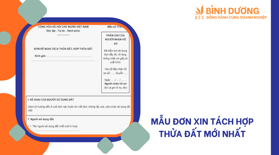 Mẫu đơn xin tách hợp thửa đất mới nhất