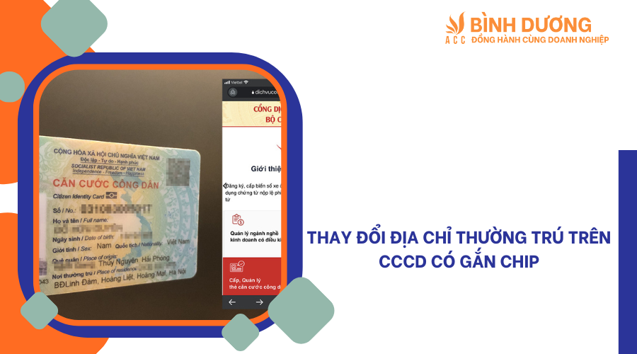 Thay đổi địa chỉ thường trú trên cccd có gắn chip