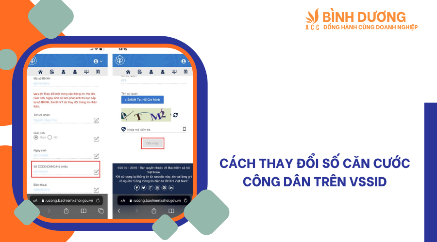 Thay đổi từ cmnd sang cccd trên bhxh