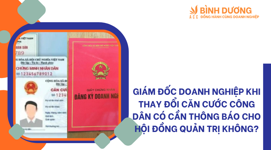 Thủ tục thay đổi căn cước công dân cho giám đốc