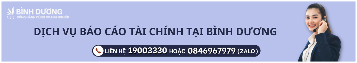Dịch vụ báo cáo tài chính tại Bình Dương