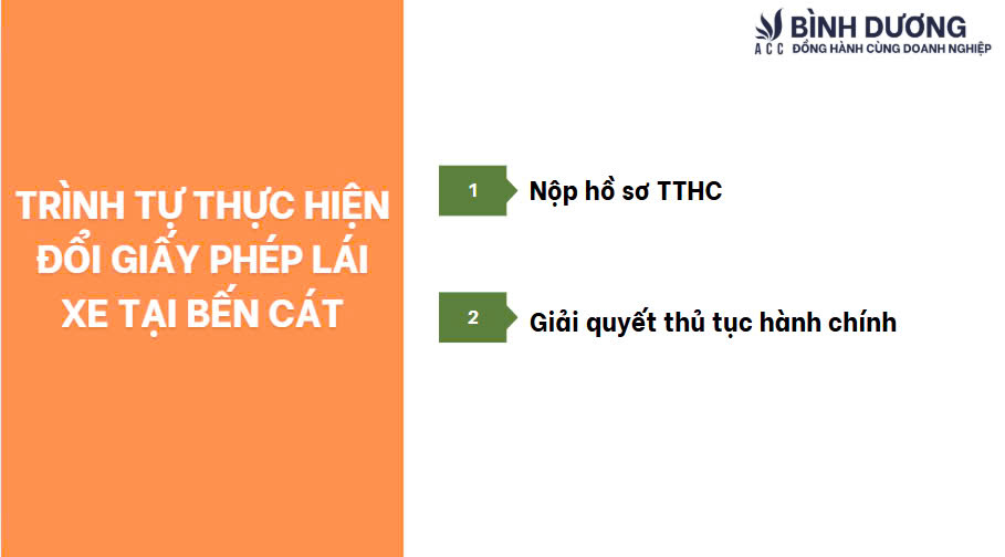 Trình tự thực hiện đổi giấy phép lái xe tại Bến Cát
