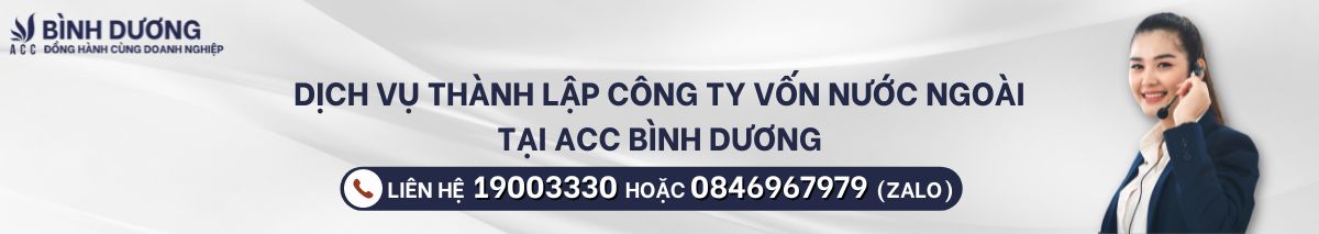 Dịch vụ thành lập công ty vốn nước ngoài tại Thủ Dầu Một