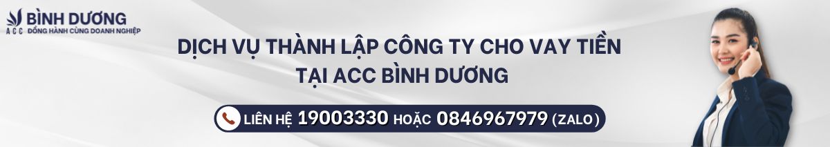 Hướng dẫn thành lập công ty cho vay tiền tại Bình Dương
