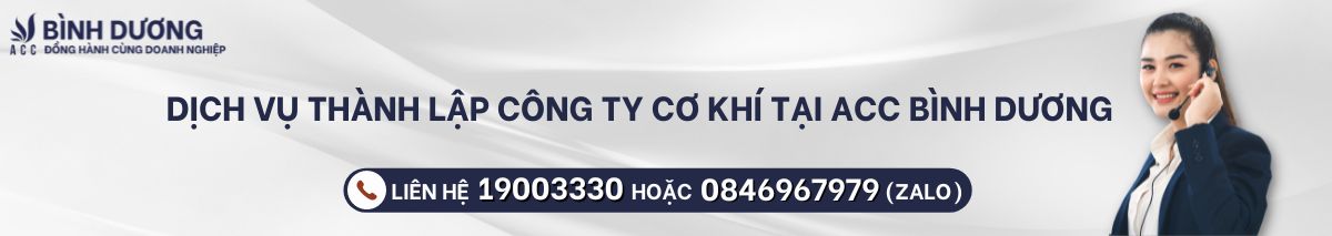 Thành lập công ty cơ khí tại Bình Dương như thế nào?