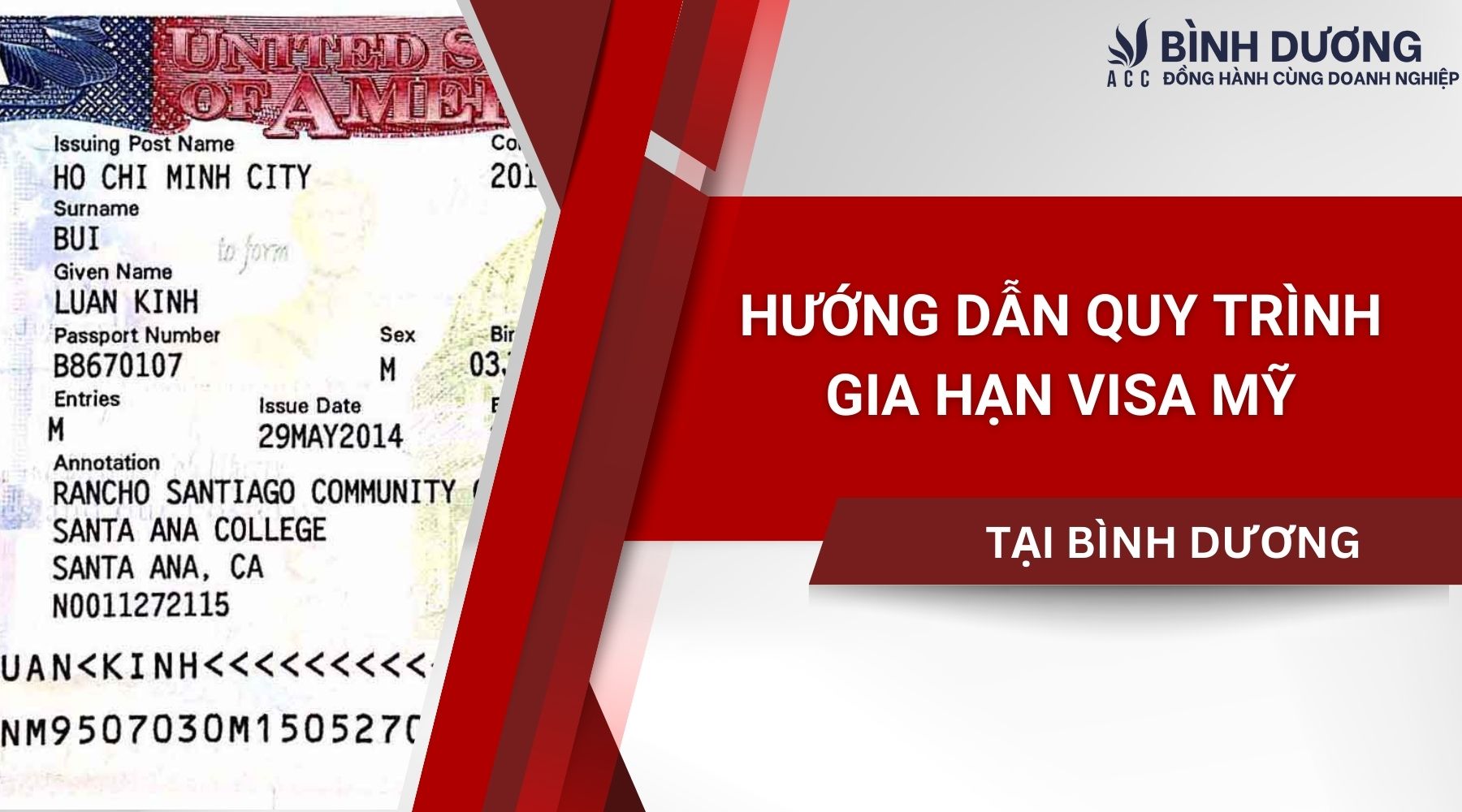 Hướng dẫn quy trình gia hạn visa Mỹ tại Bình Dương