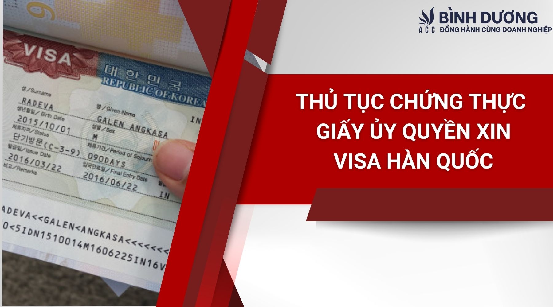 Thủ tục chứng thực giấy ủy quyền xin visa Hàn Quốc
