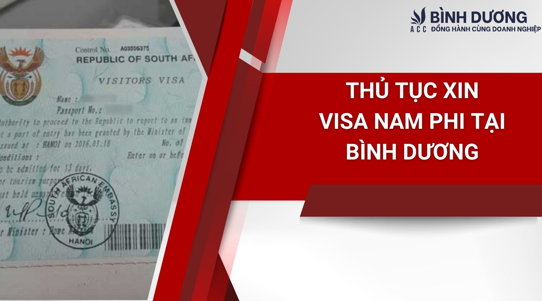 Thủ tục xin visa Nam Phi tại Bình Dương