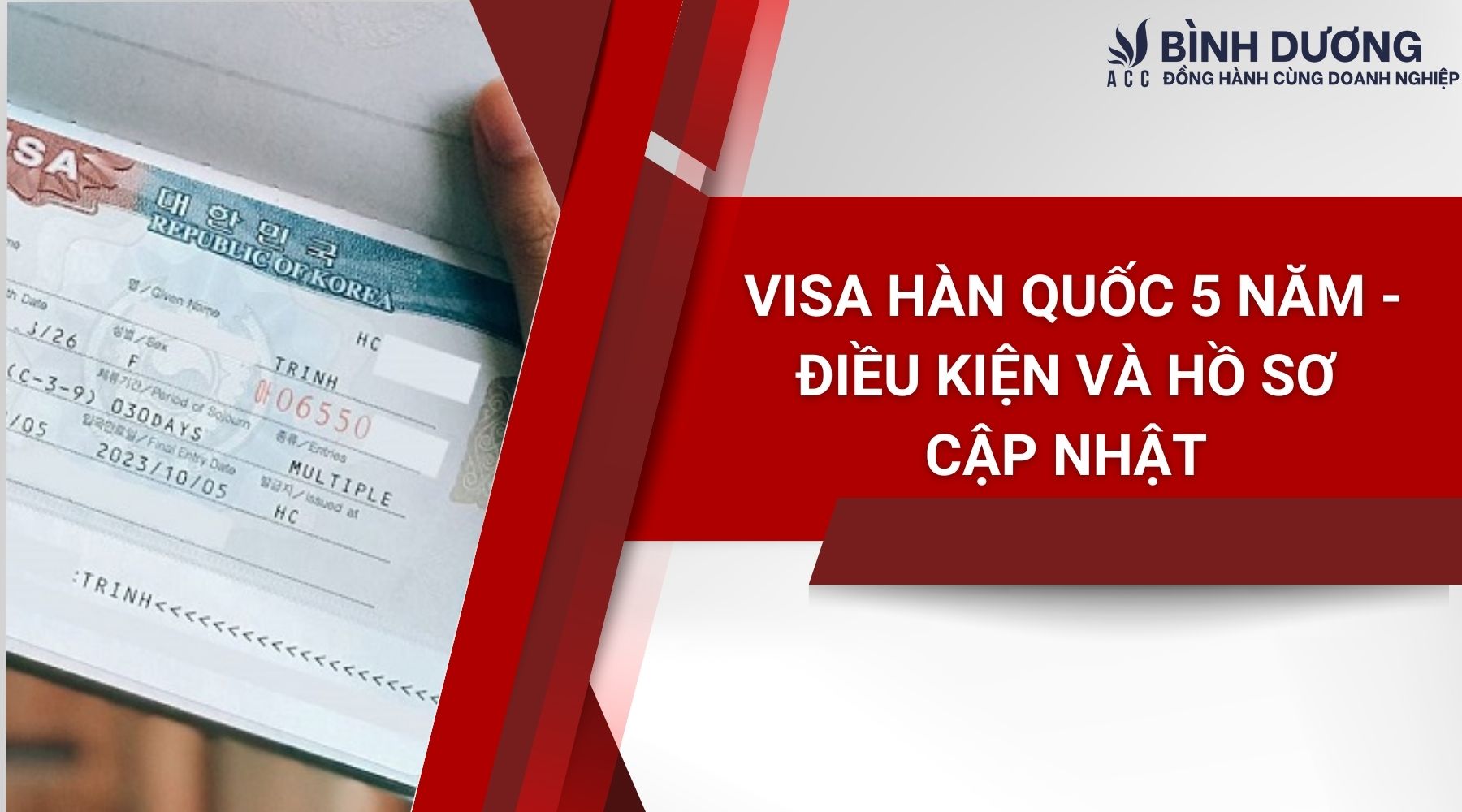 Visa Hàn Quốc 5 năm - Điều kiện và Hồ sơ cập nhật