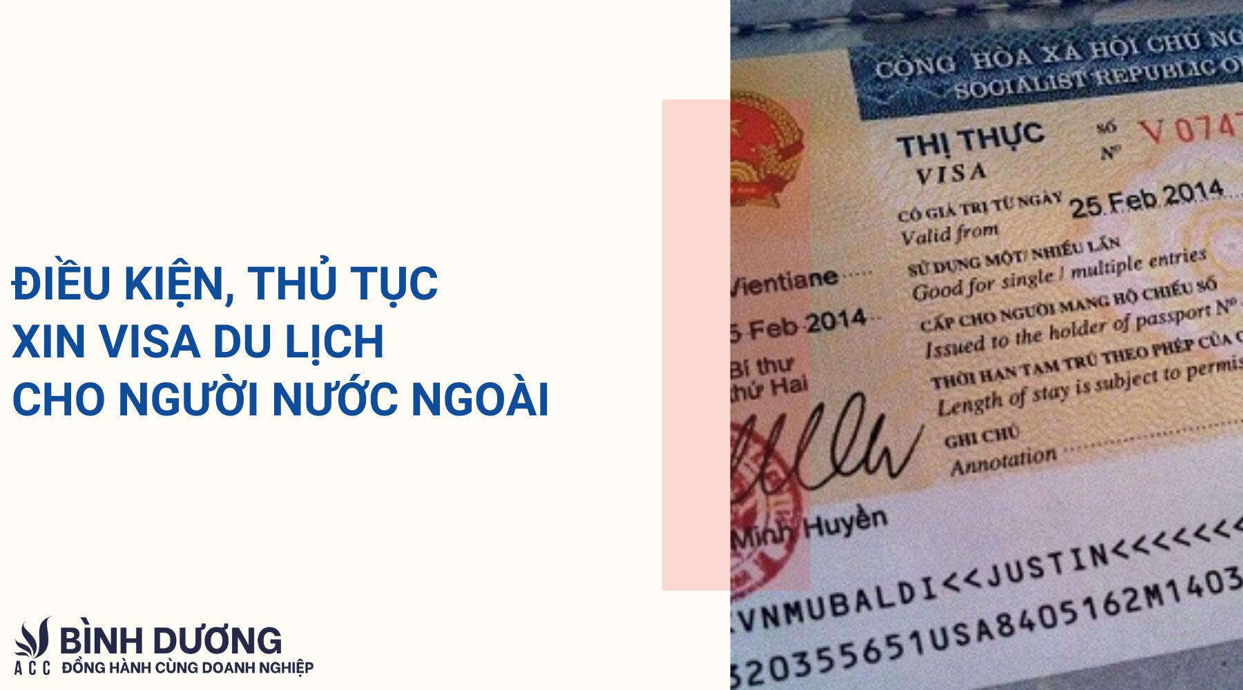 Điều kiện, thủ tục xin visa du lịch cho người nước ngoài