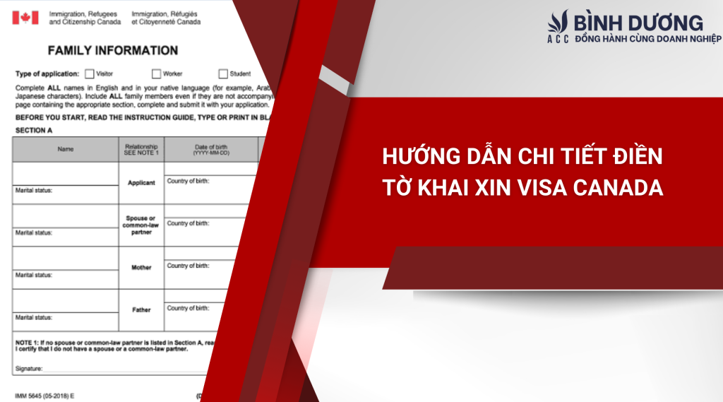Hướng dẫn chi tiết điền tờ khai xin visa Canada