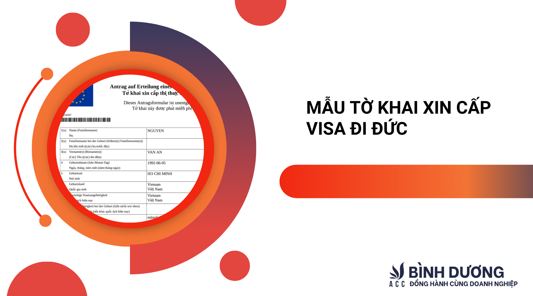 Mẫu tờ khai xin cấp visa đi Đức