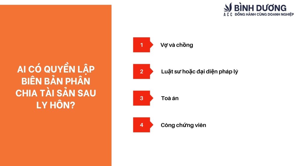 Mẫu biên bản phân chia tài sản của vợ chồng sau ly hôn