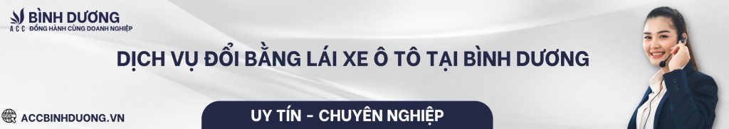 Dịch vụ đổi bằng lái xe ô tô tại Bình Dương