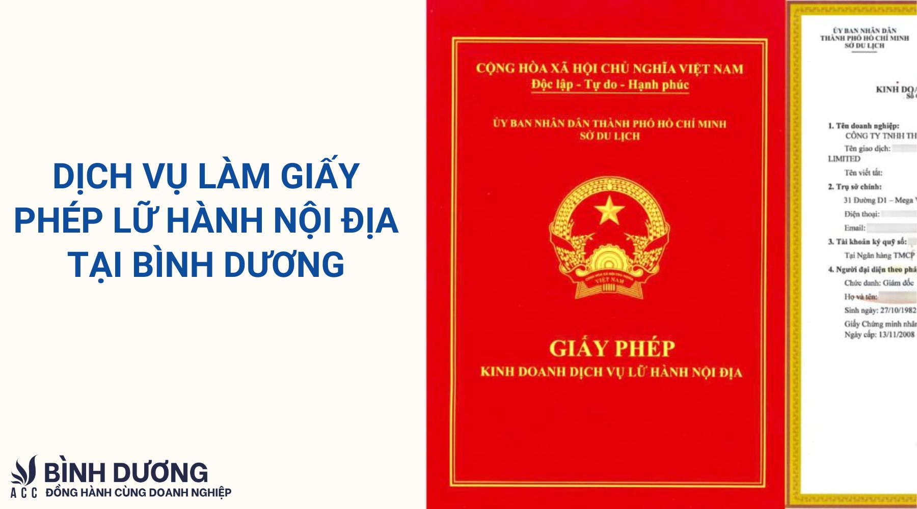 Dịch vụ làm giấy phép lữ hành nội địa tại Bình Dương