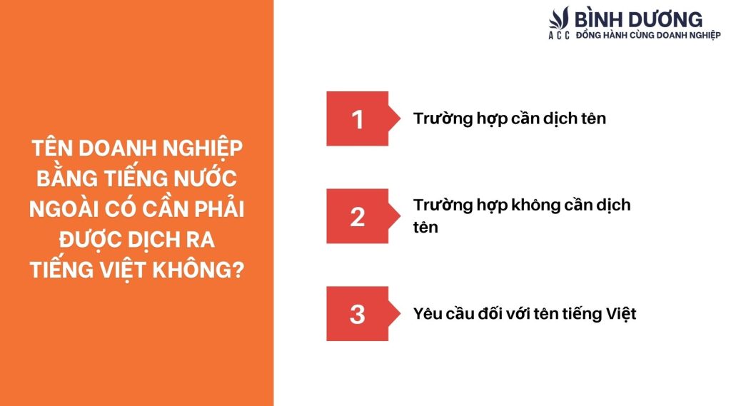 Quy định về đặt tên doanh nghiệp bằng tiếng nước ngoài
