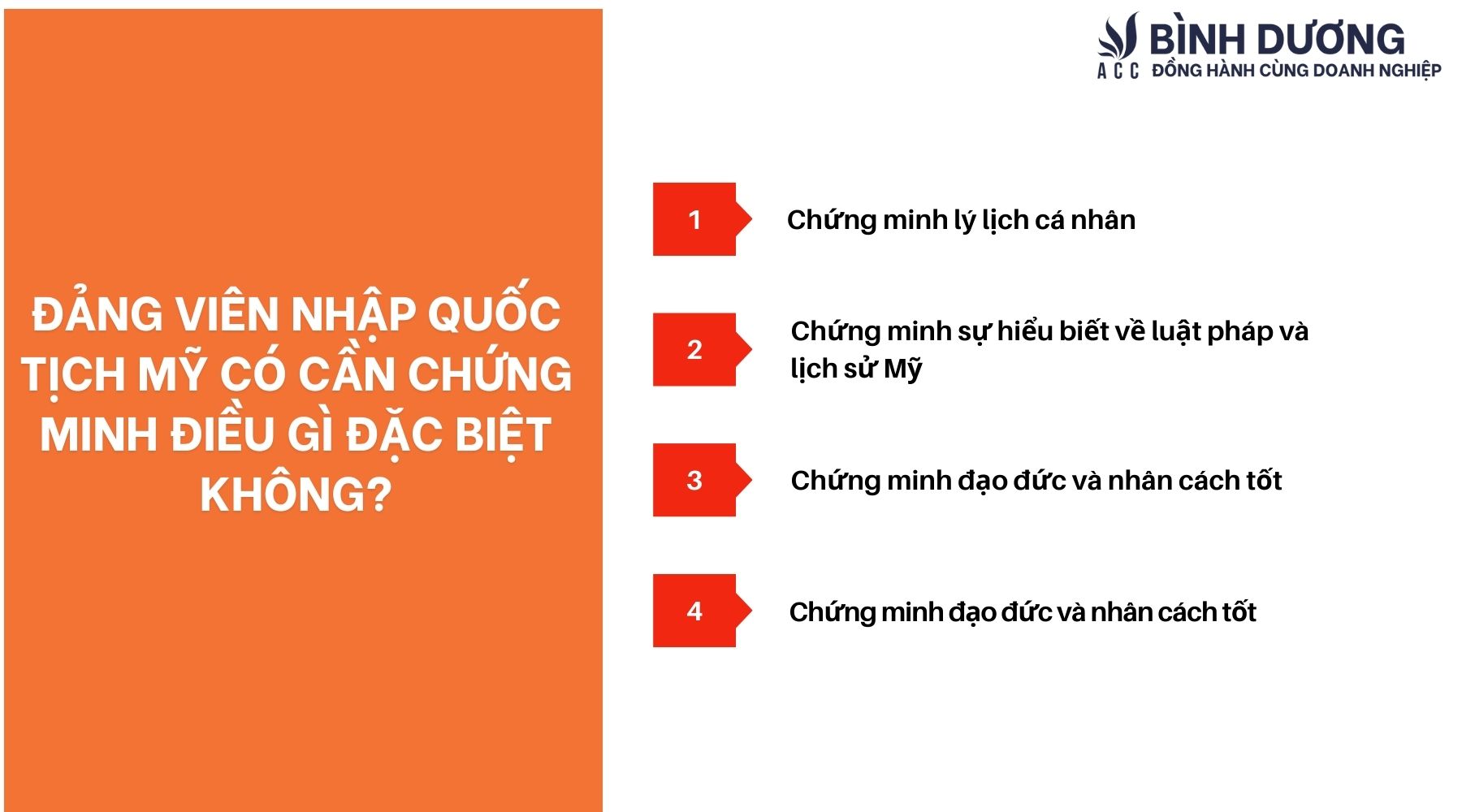 Đảng viên nhập quốc tịch Mỹ có cần chứng minh điều gì đặc biệt không?