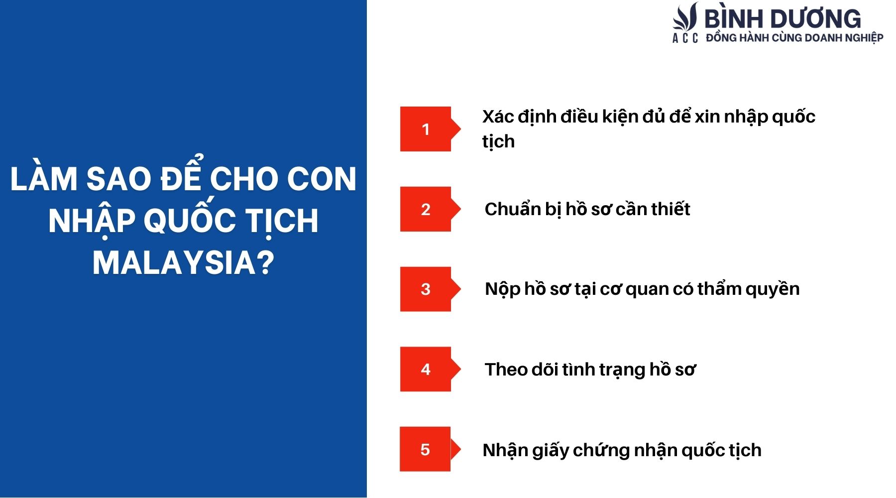Làm sao để cho con nhập quốc tịch Malaysia?
