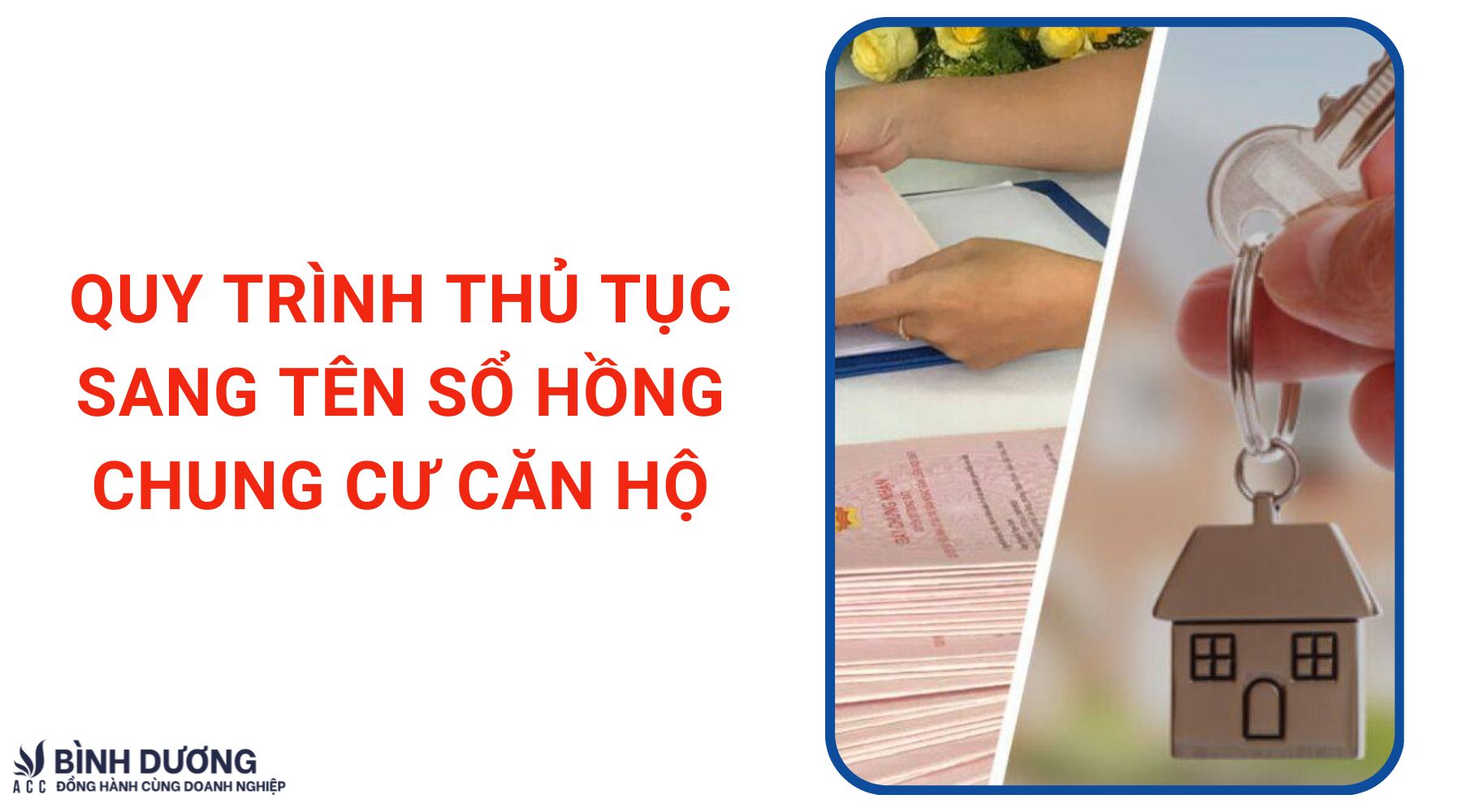 Quy trình thủ tục sang tên sổ hồng chung cư căn hộ