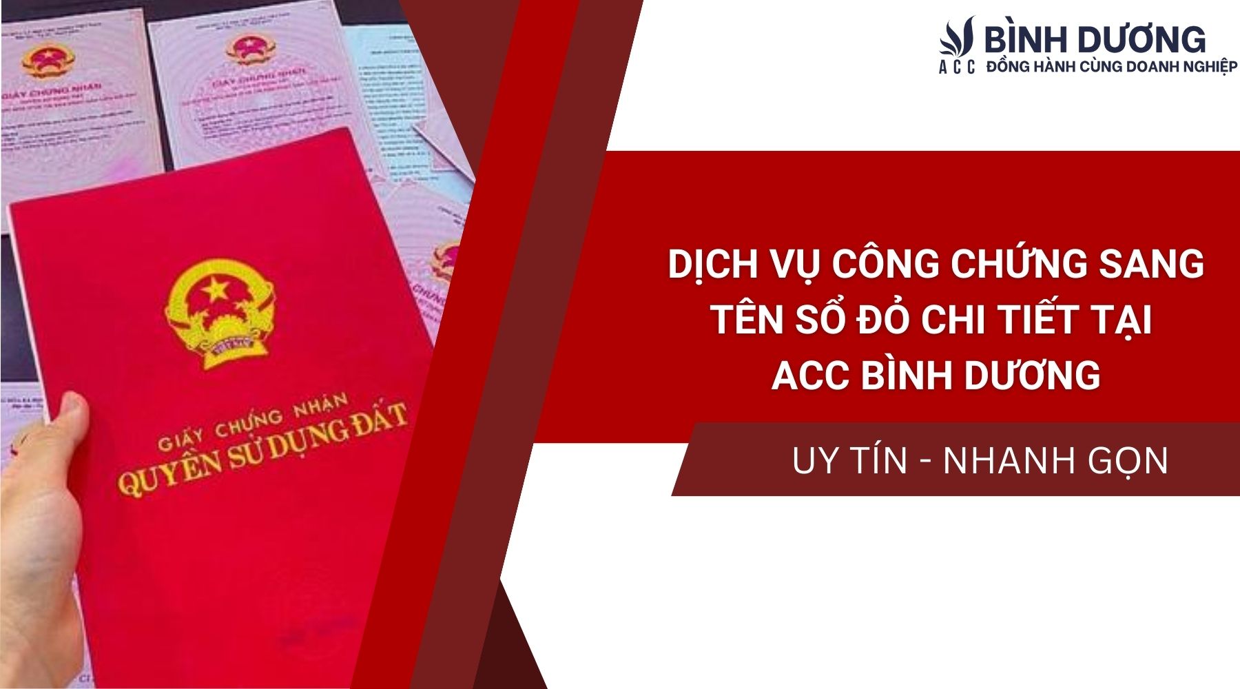 Dịch vụ công chứng sang tên sổ đỏ chi tiết