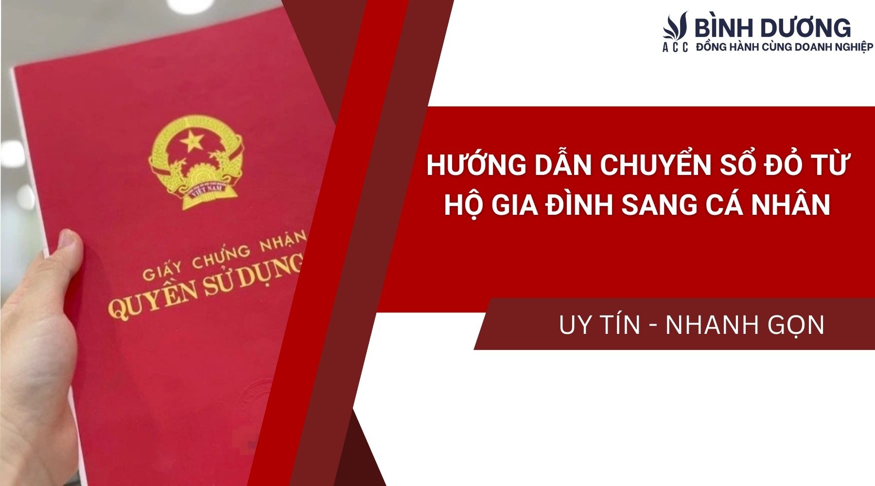 Hướng dẫn chuyển sổ đỏ từ hộ gia đình sang cá nhân
