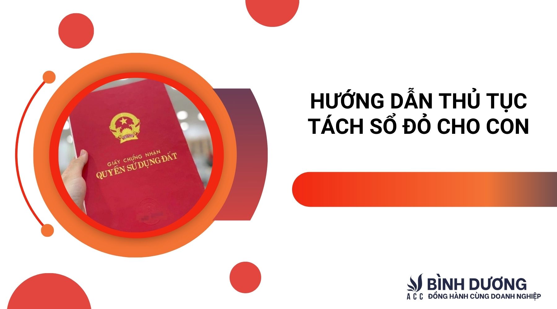 Hướng dẫn thủ tục tách sổ đỏ cho con