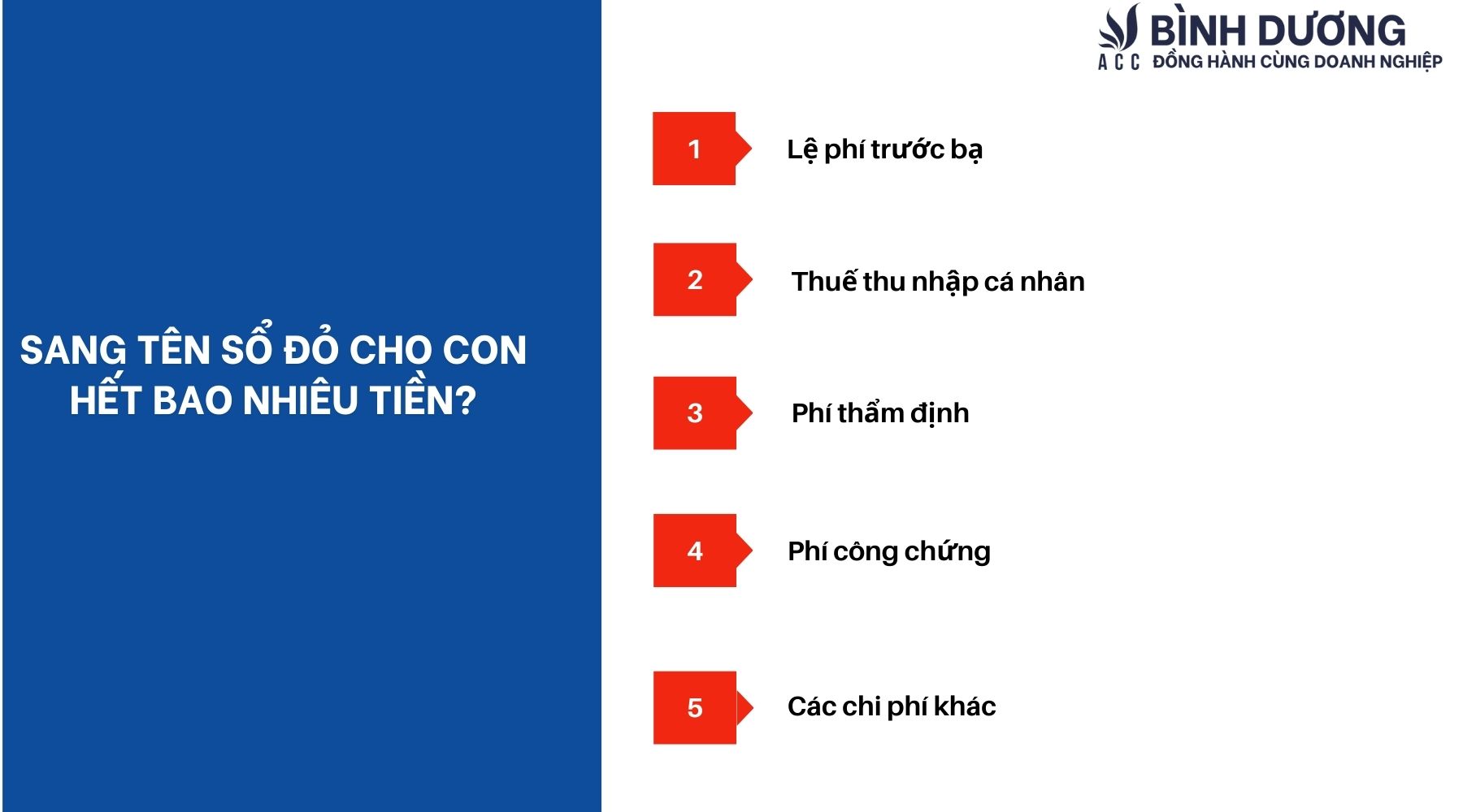 Sang tên sổ đỏ cho con hết bao nhiêu tiền?