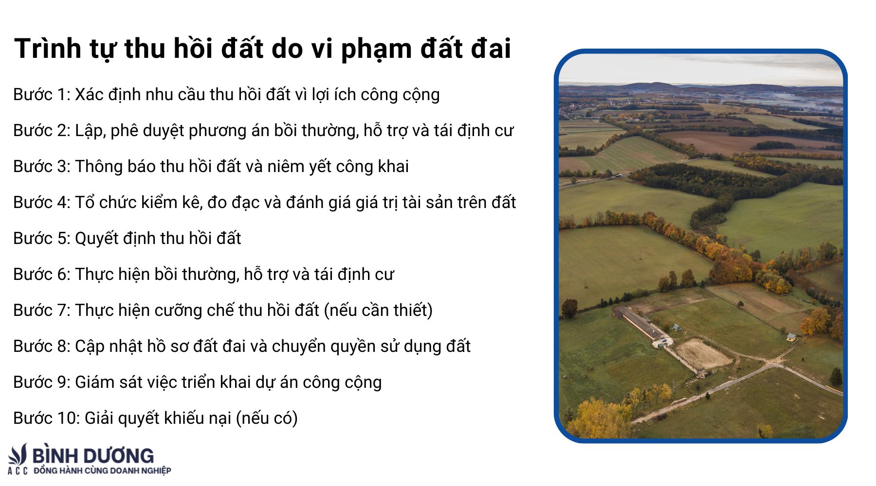 Trình tự thủ tục thu hồi đất theo quy định Luật hiện nay