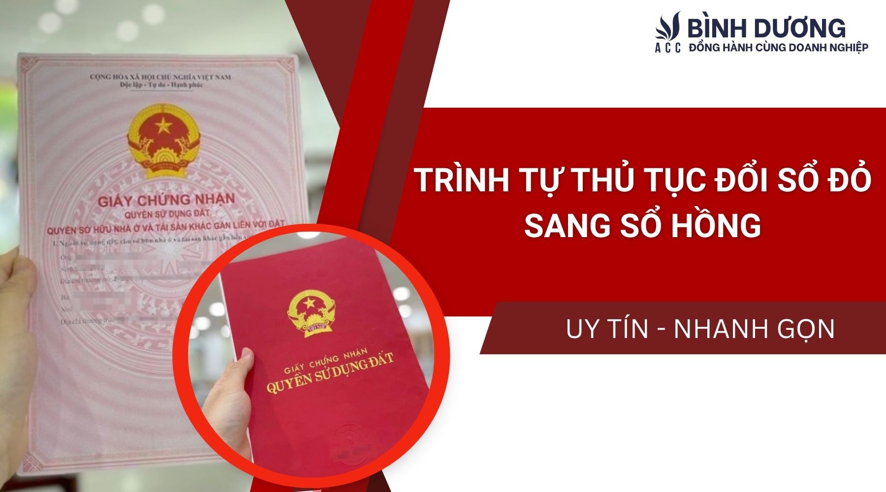Trình tự thủ tục đổi sổ đỏ sang sổ hồng
