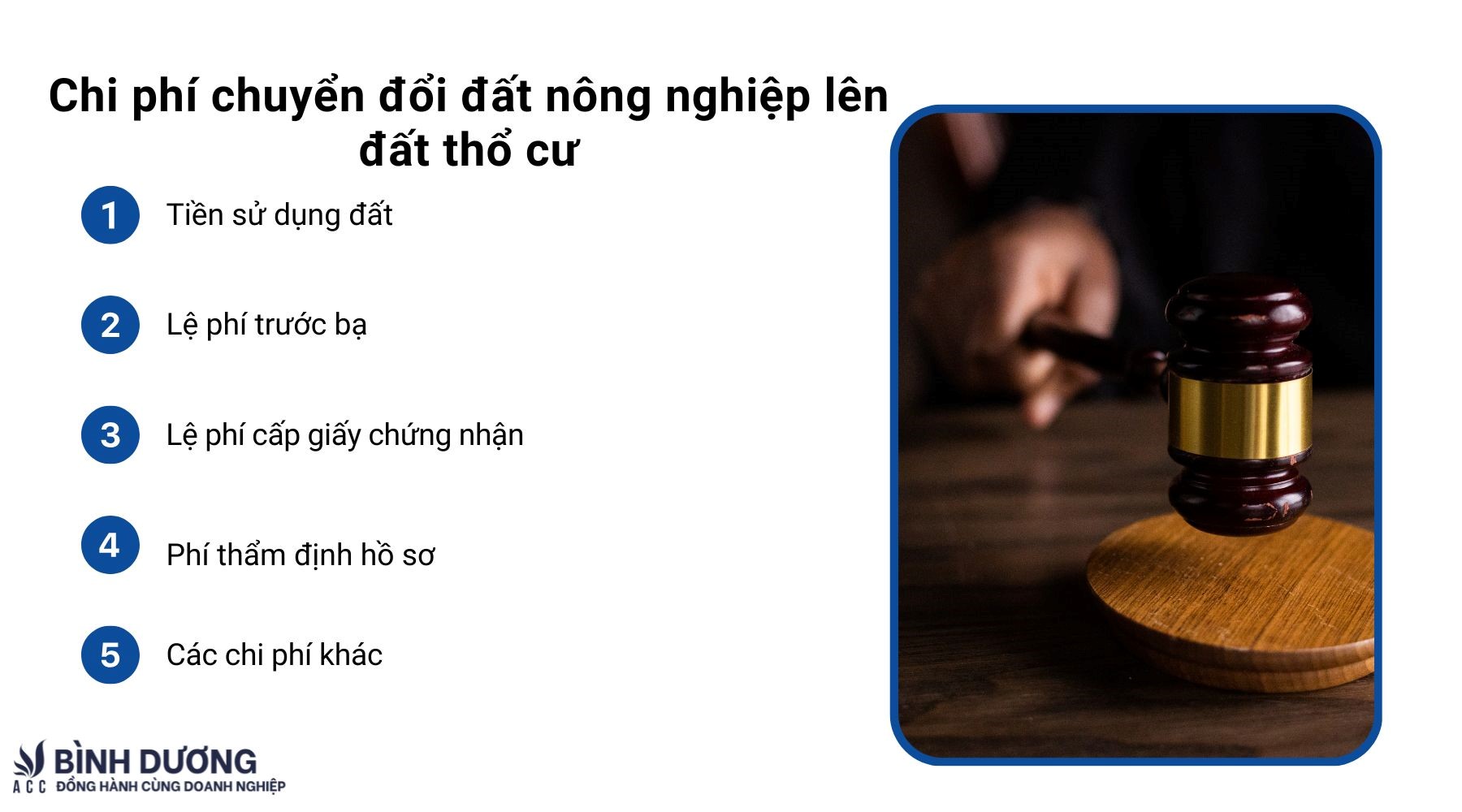Chi phí chuyển đổi đất nông nghiệp lên đất thổ cư