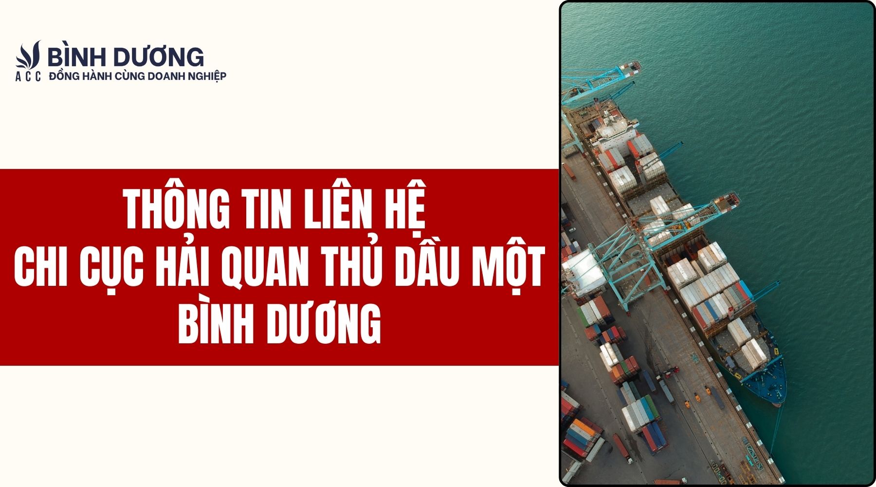 Thông tin liên hệ chi cục Hải quan Thủ Dầu Một Bình Dương