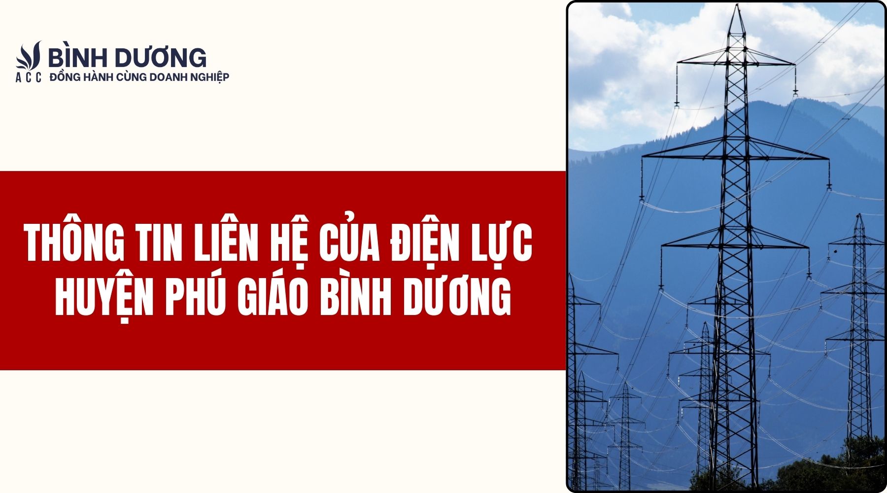 Thông tin liên hệ chính xác của điện lực huyện Phú Giáo Bình Dương