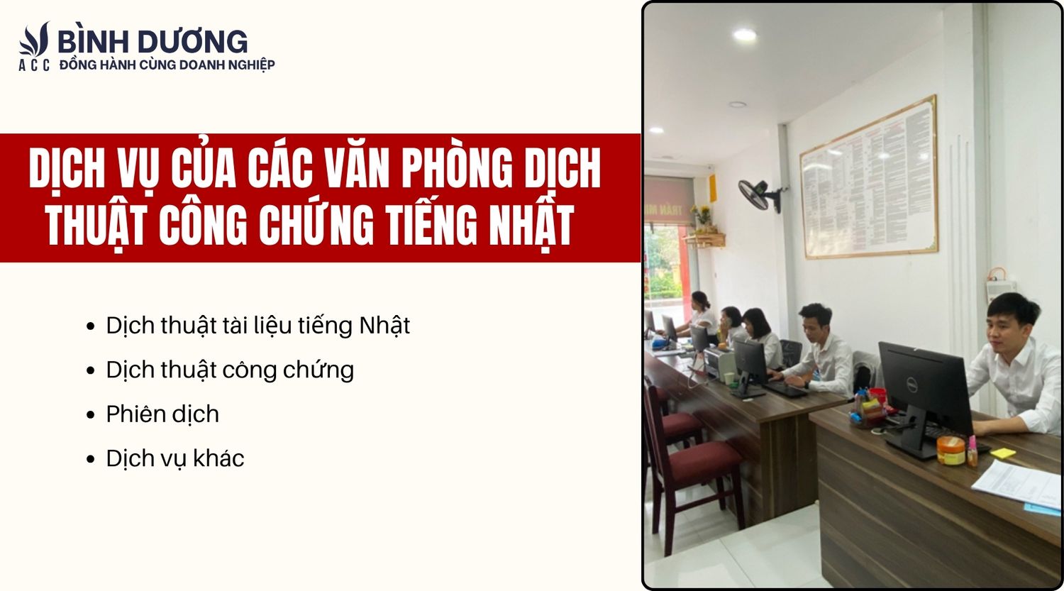 Dịch vụ của các văn phòng dịch thuật công chứng tiếng Nhật
