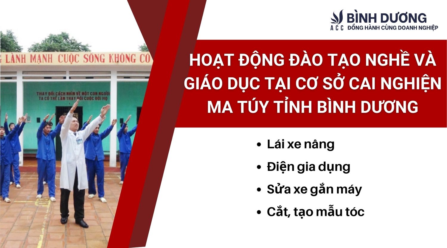 Hoạt động đào tạo nghề và giáo dục tại Cơ sở Cai nghiện ma túy tỉnh Bình Dương