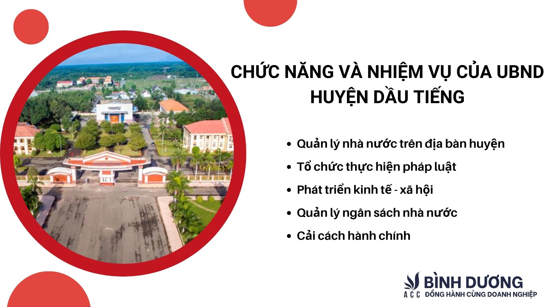 Chức năng và nhiệm vụ của UBND huyện Dầu Tiếng