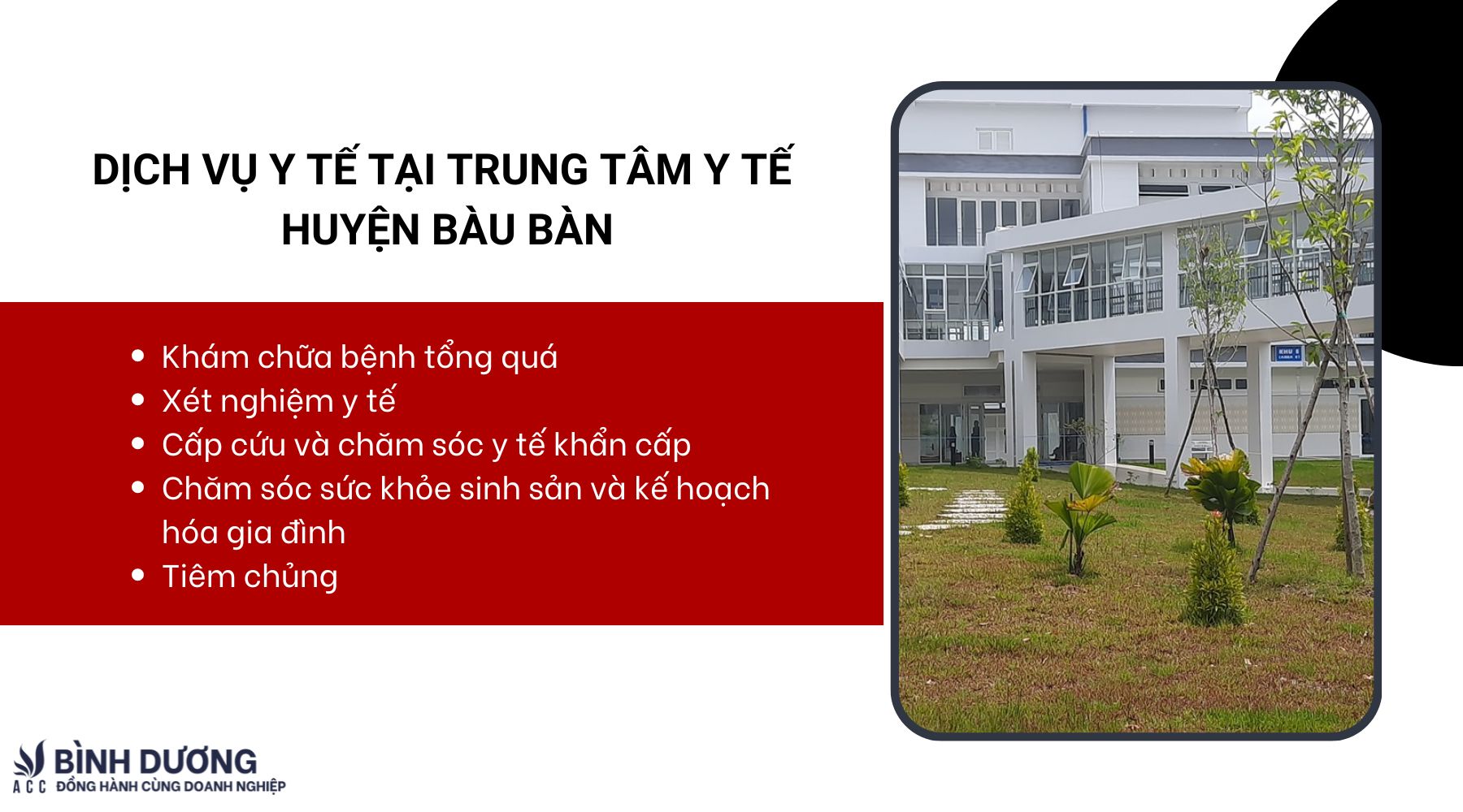 Dịch vụ y tế tại Trung tâm Y tế huyện Bàu Bàn